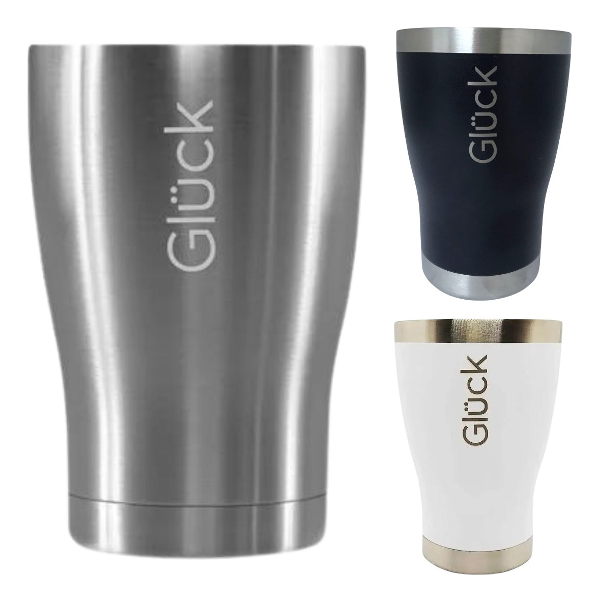 Copo Térmico Tulipinha 354 Ml Cerveja Tulipa Gluck Frio Cor Prateado Liso