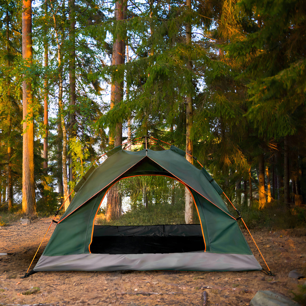 Barraca Camping Automática 2-3 Pessoas Acampamento Barraca Para Acampar, 210*160*100cm Tecido Oxford