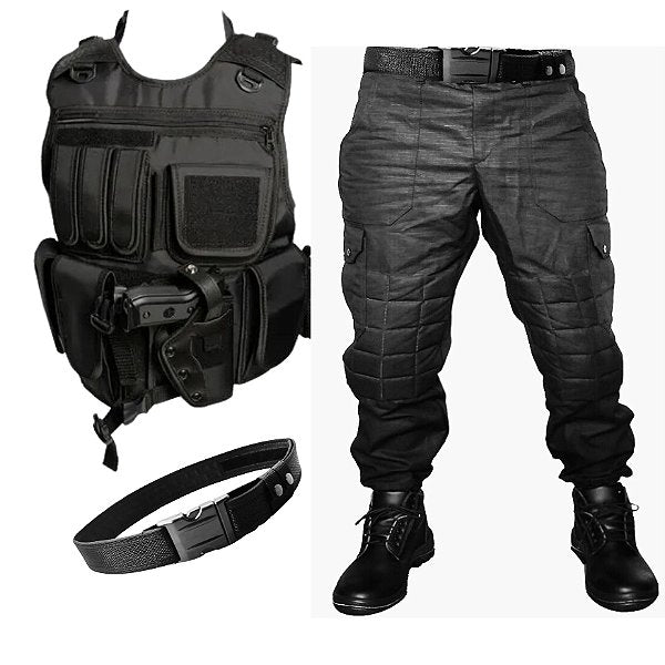 Kit Tático Operacional Colete Tático + Calça + Cinto NA