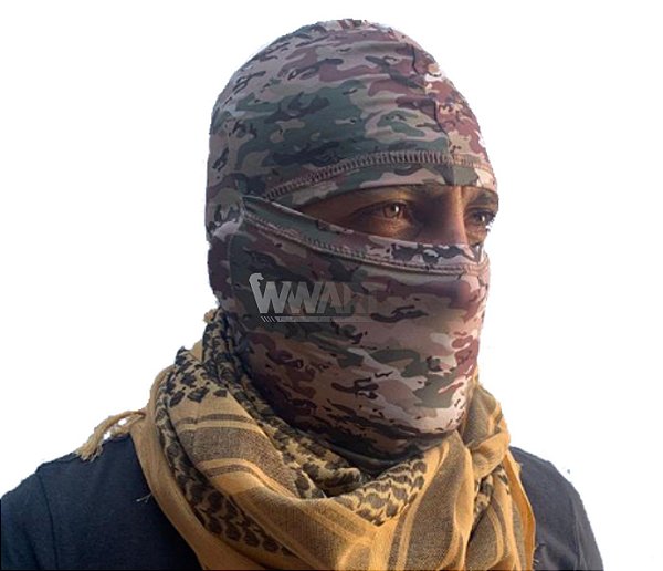 Balaclava Tática Militar SMILE Proteção UV+ Multicam