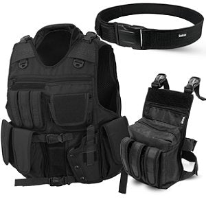 Kit Tático Operacional Colete Tático + Calça + Cinto NA