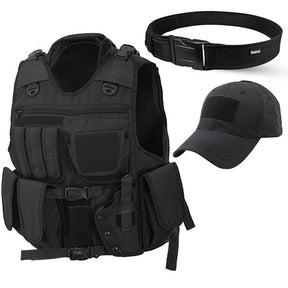 Kit Operacional Colete Swat + Boné Tático + Cinto NA Padrão