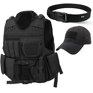 Kit Tático Operacional Colete Tático + Calça + Cinto NA